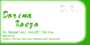 dorina koczo business card
